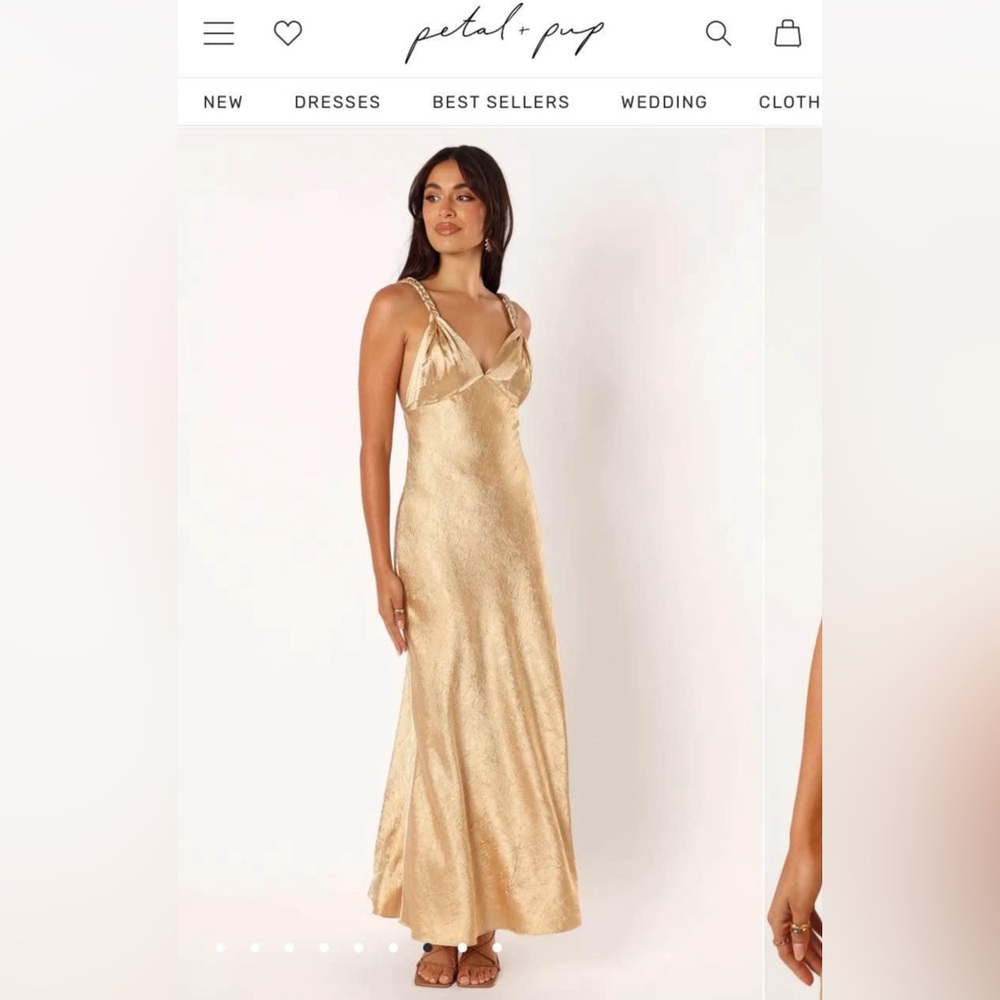 Petal and Pup Gold dress